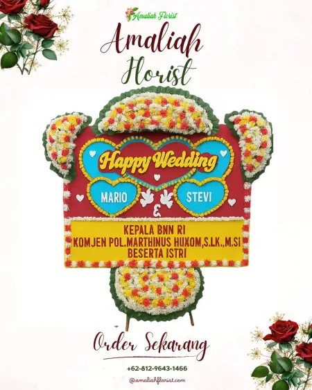 Papan Bunga Pernikahan Ropang